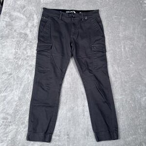 Stone Falcon Pants Mens 34 Gray Cargo Jogger Slim Fit Cuffed Stretch Casual